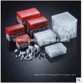 8mm plastic grey circle cable clips with different size of steel steels ,100pcs/bag